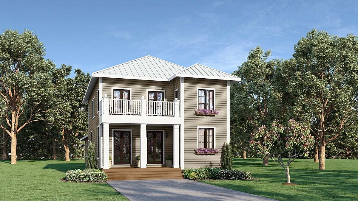 Traditional Plan with 2415 Sq. Ft., 4 Bedrooms, 3 Bathrooms, 2 Car Garage Elevation