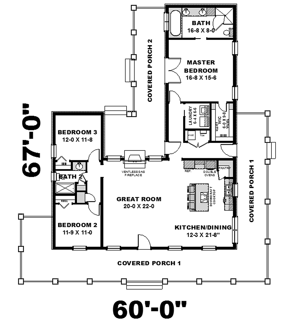 House Plan 64590 Level One
