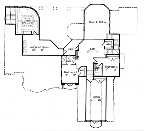 House Plan 64666 Level Two