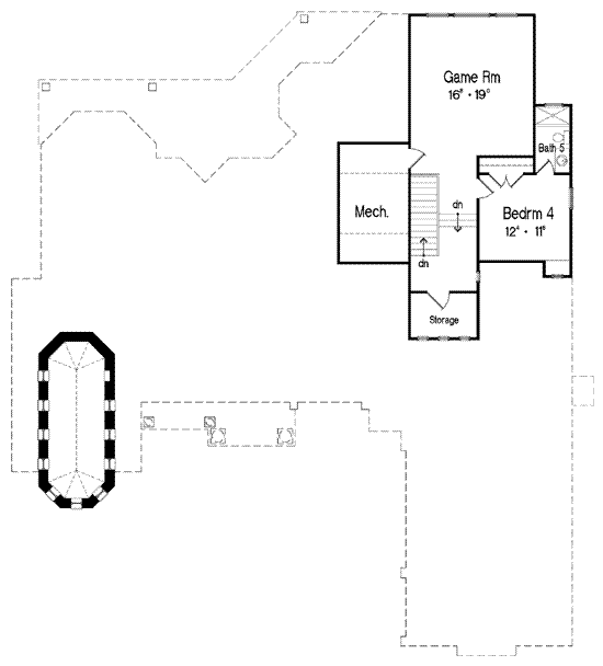 House Plan 64674 Level Two