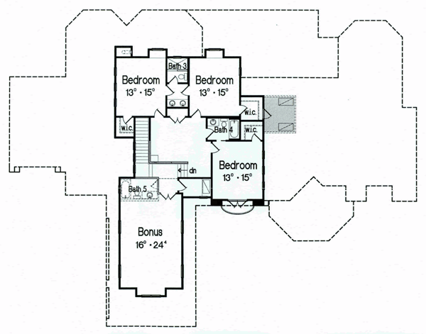 House Plan 64721 Level Two