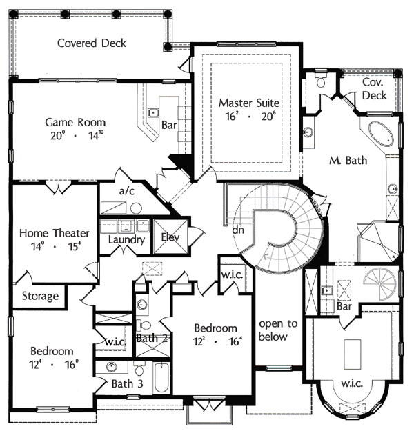 House Plan 64722 Level Two