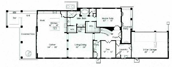 House Plan 64723 Level One
