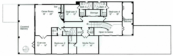 House Plan 64723 Level Two