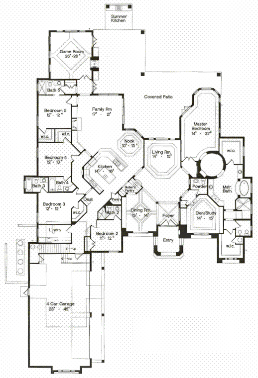 House Plan 64725 Level One