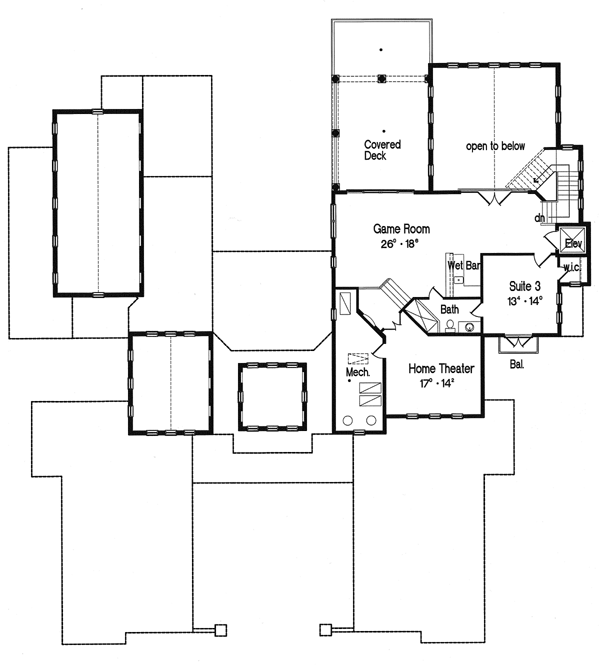 House Plan 64726 Level Two