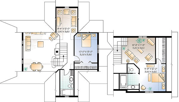 House Plan 64815 Level Two