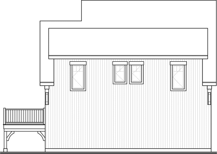 Garage Plan 64817 - 2 Car Garage Apartment Rear Elevation