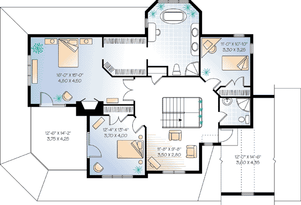 House Plan 64827 Level Two