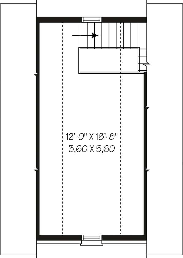 Garage Plan 64836 - 1 Car Garage Level Two