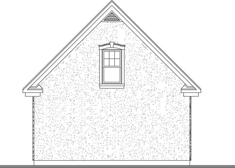 Garage Plan 64837 - 2 Car Garage Rear Elevation