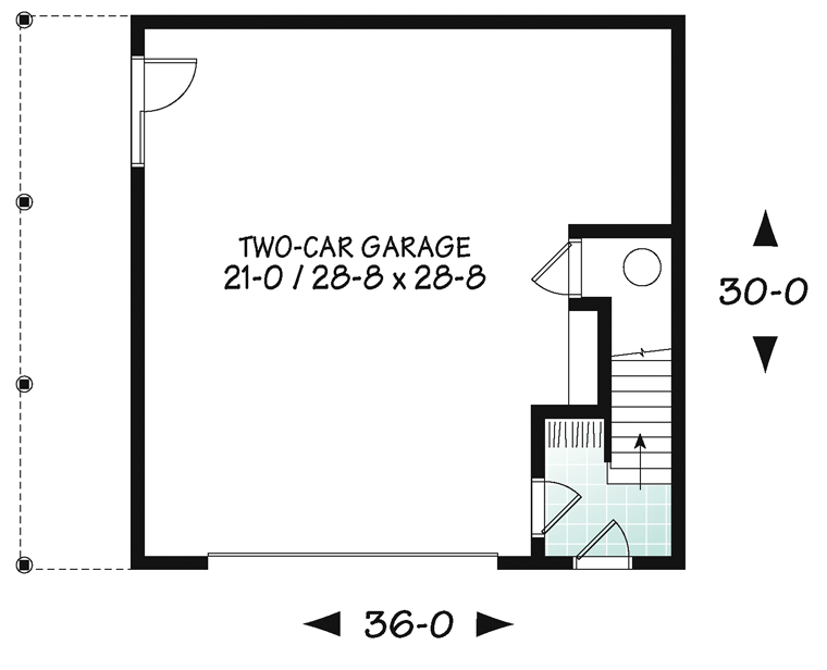 Garage Plan 64902 - 2 Car Garage Apartment Level One