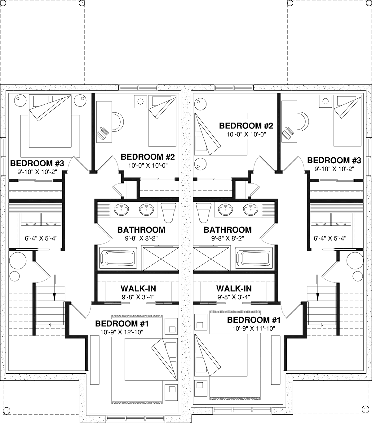 Multi-Family Plan 64923 Lower Level