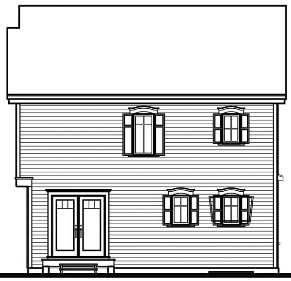 House Plan 64945 Rear Elevation