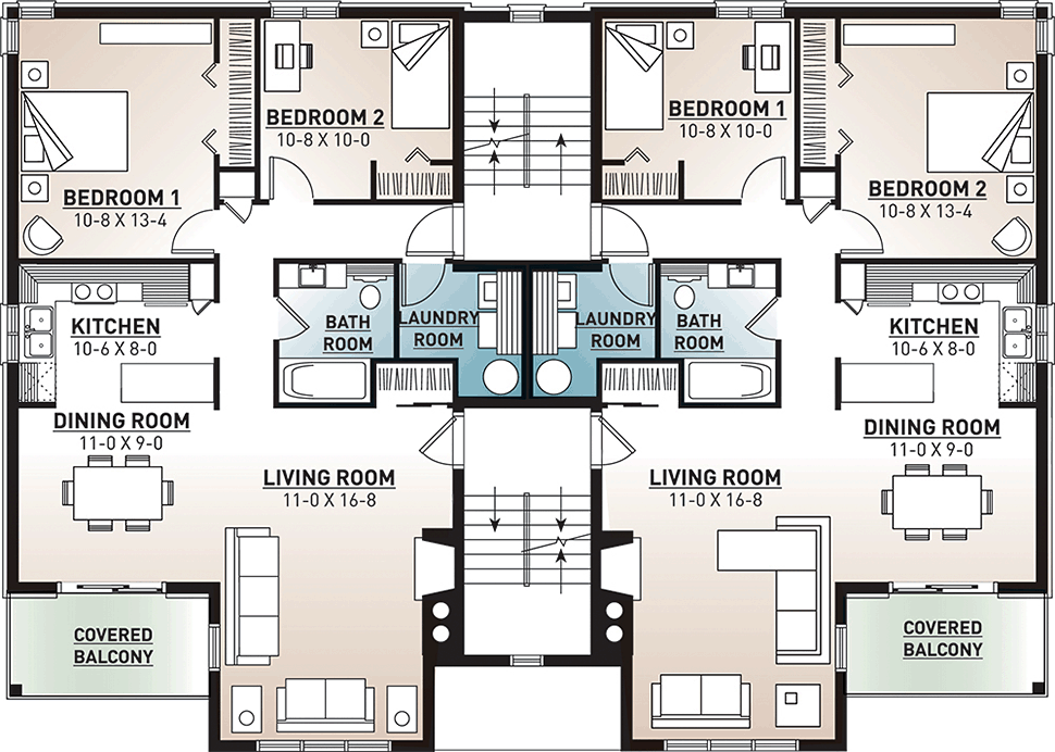 Multi-Family Plan 64952 Level Two