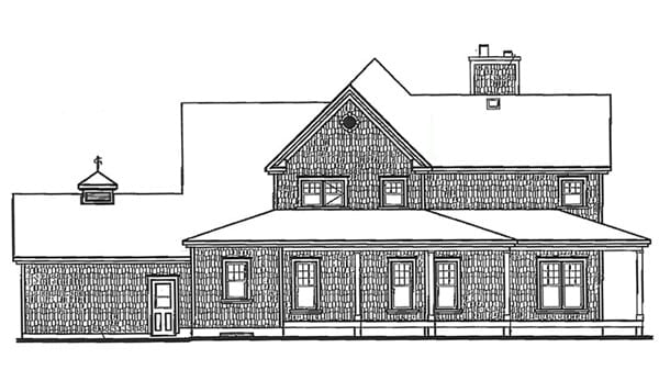 House Plan 64980 Rear Elevation