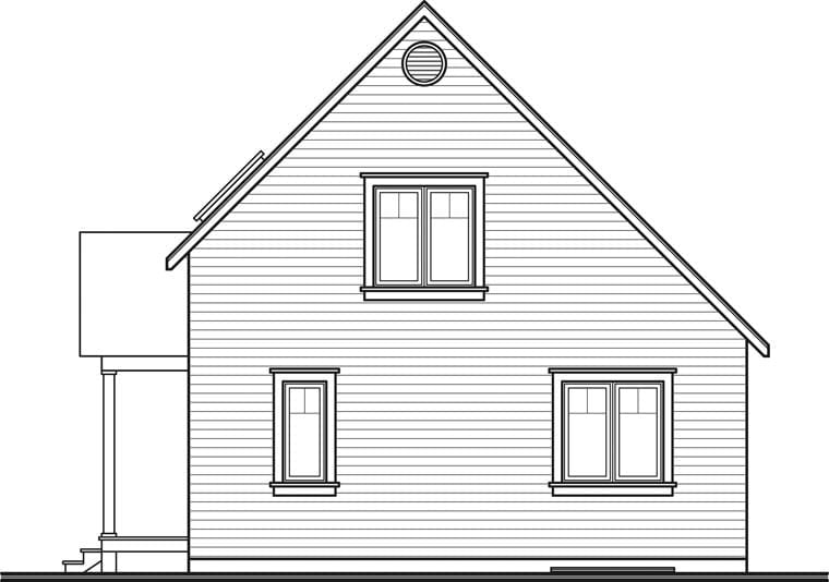 House Plan 64983 Rear Elevation