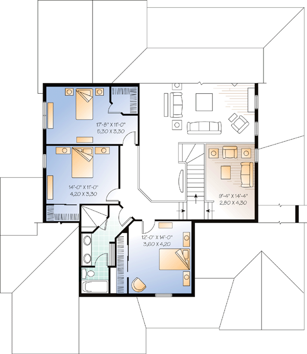 House Plan 65102 Level Two