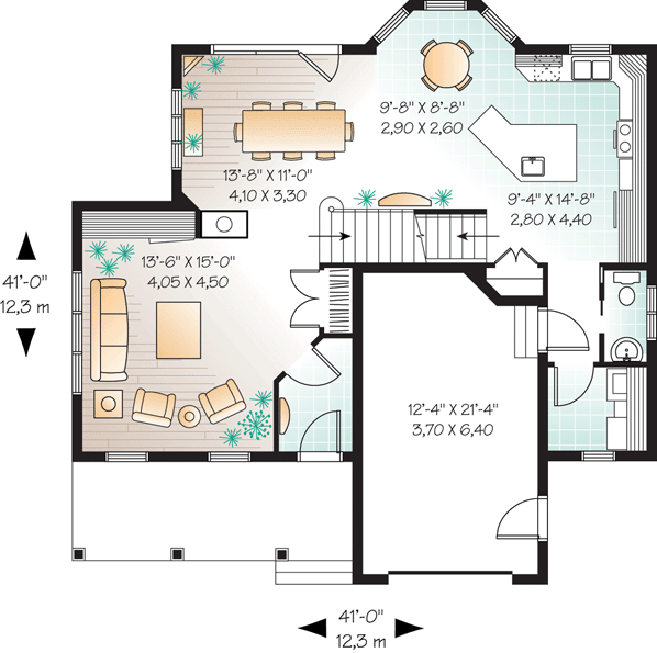 Plan 65109 | Victorian Style with 3 Bed, 2 Bath, 1 Car Garage