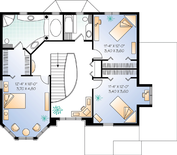 House Plan 65124 Level Two
