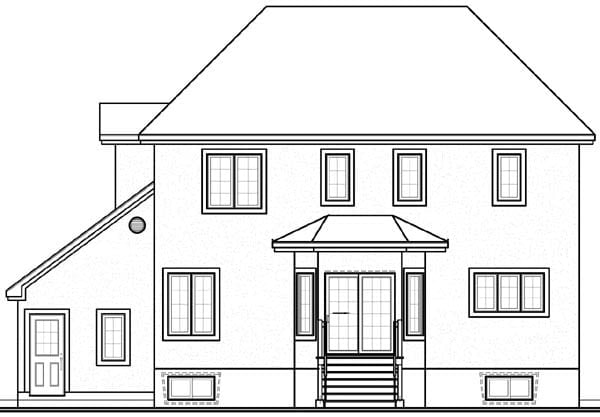 House Plan 65124 Rear Elevation