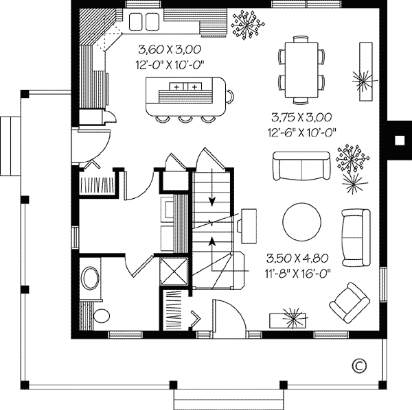 House Plan 65151 Level One