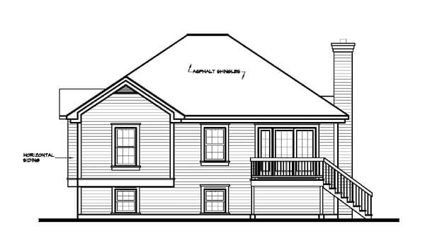 House Plan 65156 Rear Elevation
