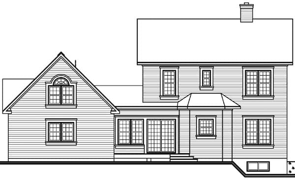 House Plan 65177 Rear Elevation