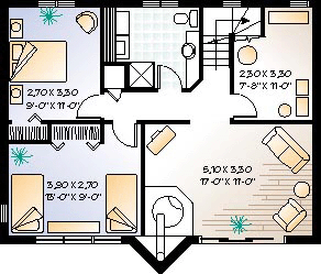 House Plan 65207 Lower Level