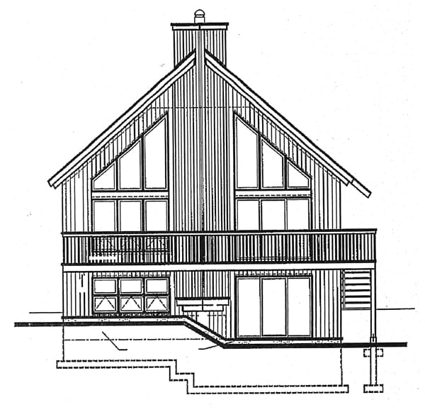 House Plan 65207 Rear Elevation