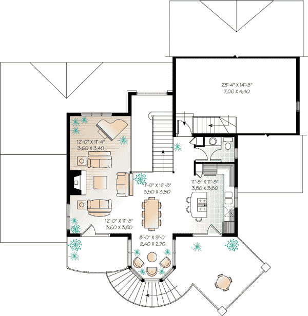 House Plan 65225 Level Two