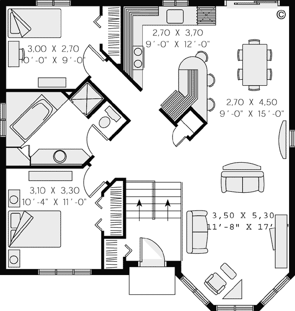 House Plan 65264 Level One