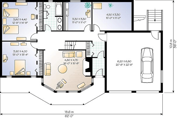 House Plan 65269 Lower Level