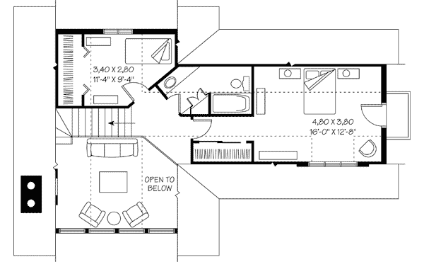 House Plan 65275 Level Two