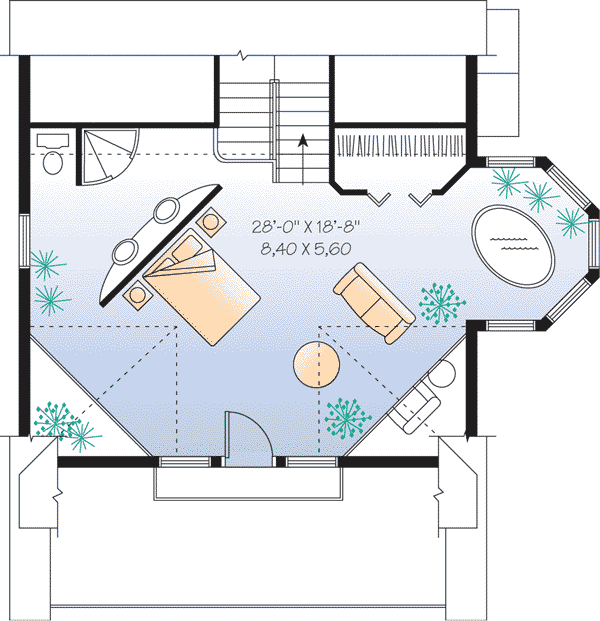 House Plan 65284 Alternate Level Two