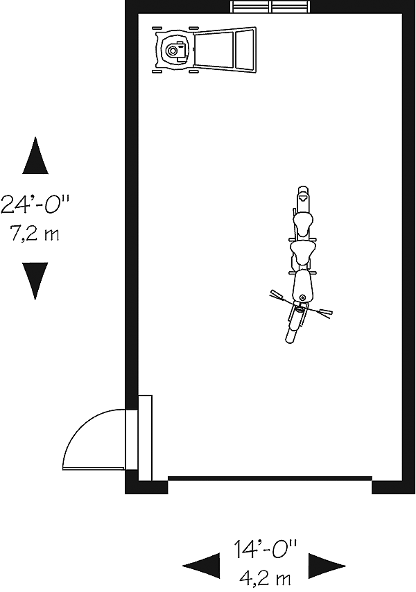 Garage Plan 65296 - 1 Car Garage Level One
