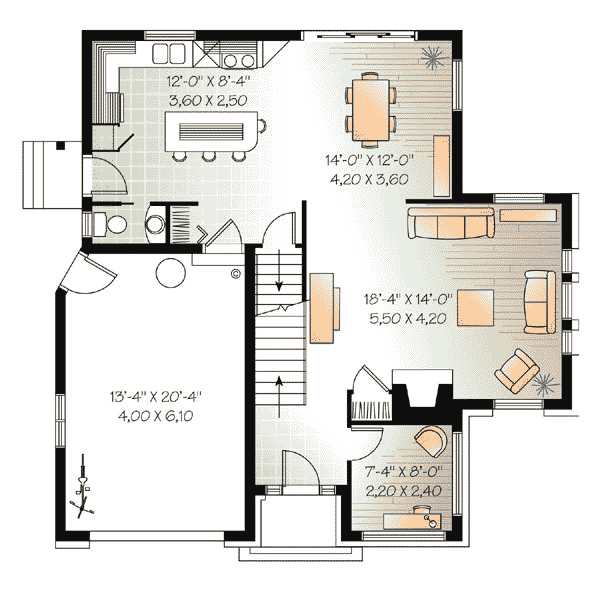 House Plan 65304 Level One