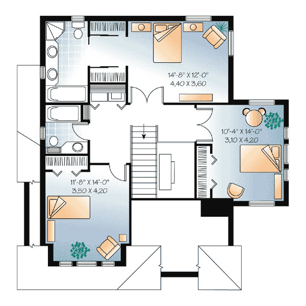 House Plan 65304 Level Two