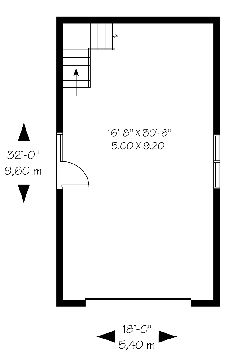 Garage Plan 65334 - 1 Car Garage Level One