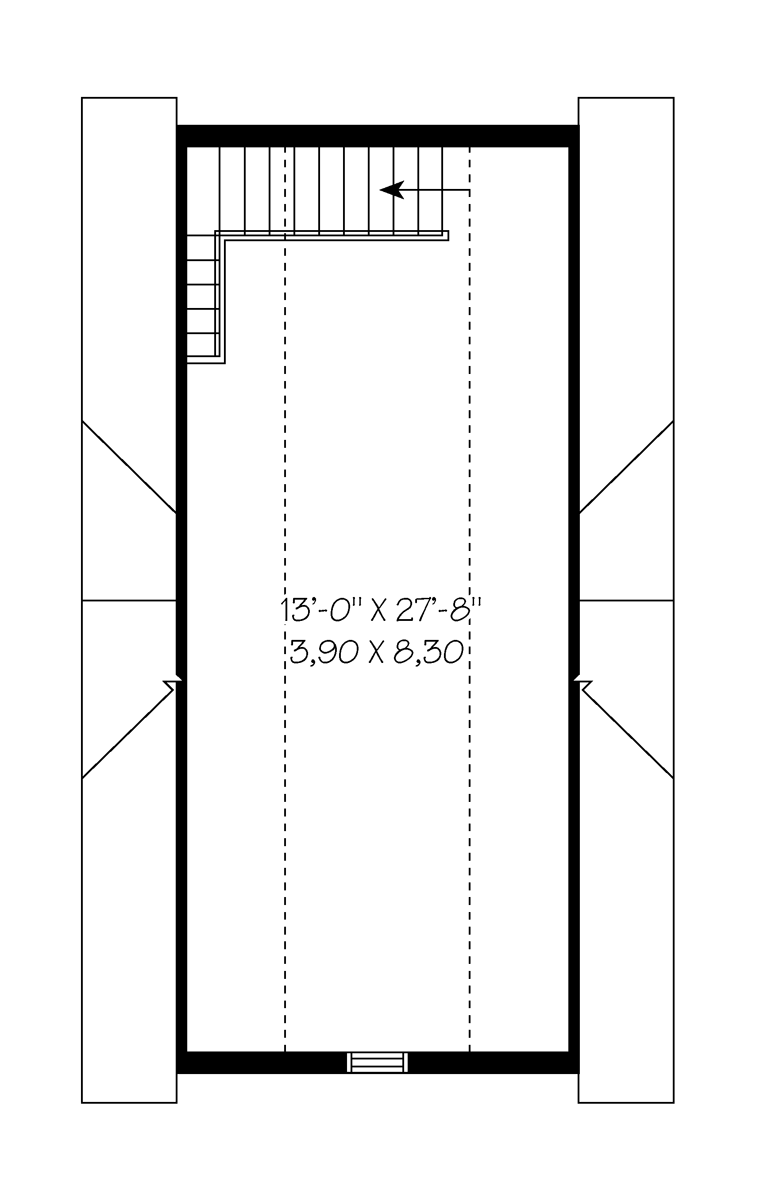 Garage Plan 65334 - 1 Car Garage Level Two