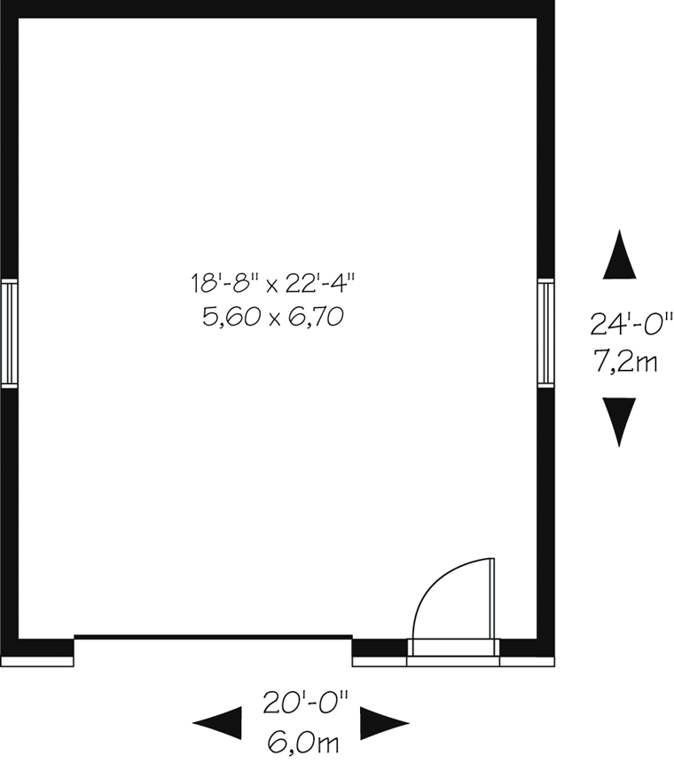 Garage Plan 65353 - 1 Car Garage Level One