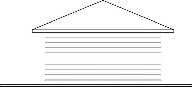 Garage Plan 65353 - 1 Car Garage Rear Elevation