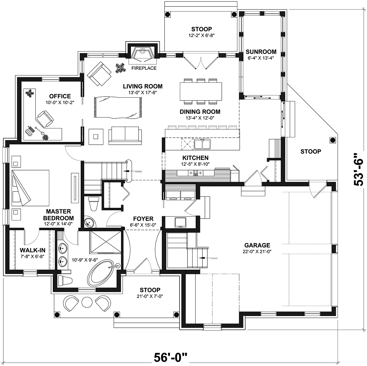 House Plan 65368 Level One