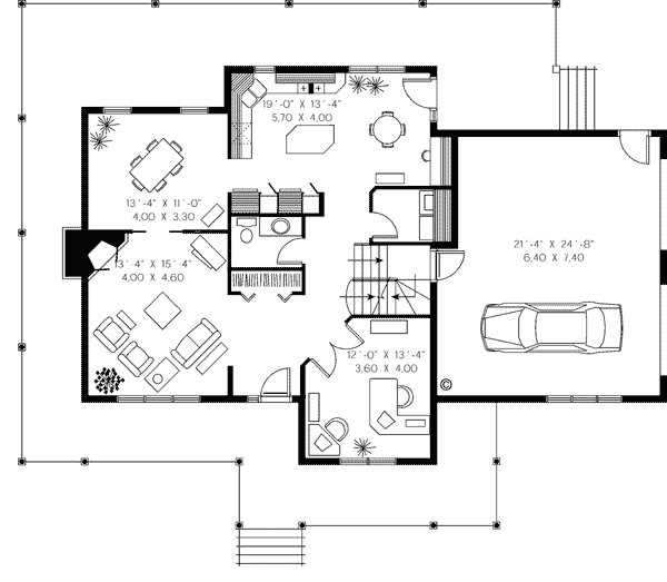 House Plan 65378 Level One