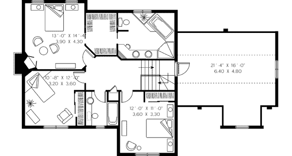 House Plan 65378 Level Two