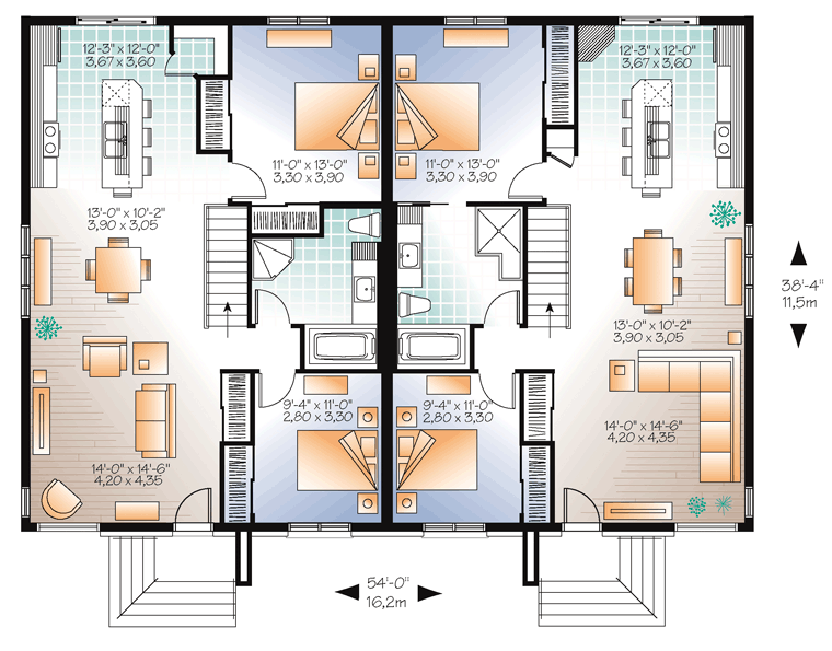 Multi-Family Plan 65384 Level One