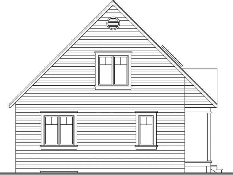 House Plan 65394 Rear Elevation
