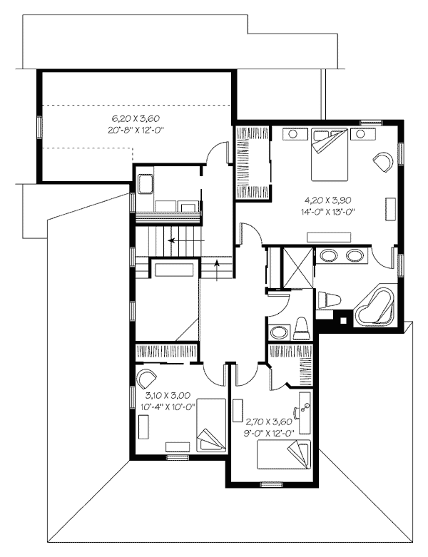 House Plan 65423 Level Two