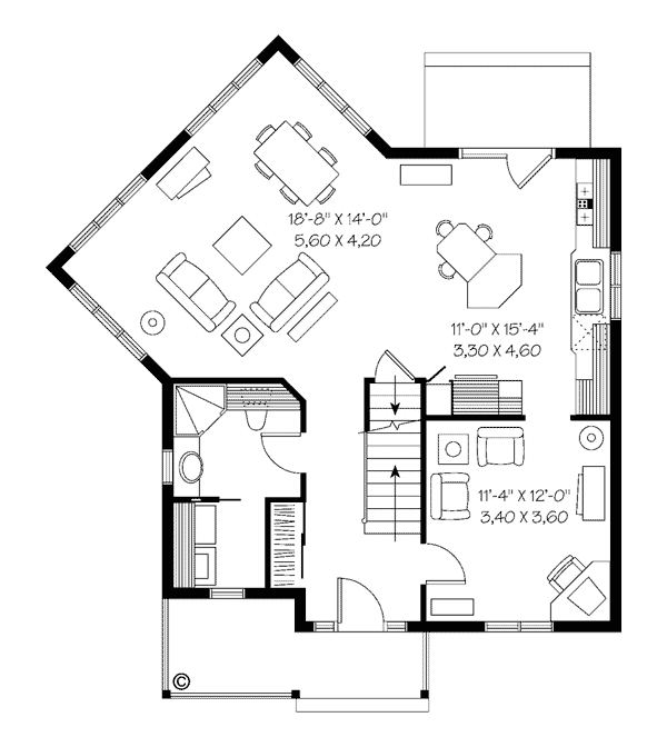 House Plan 65463 Level One