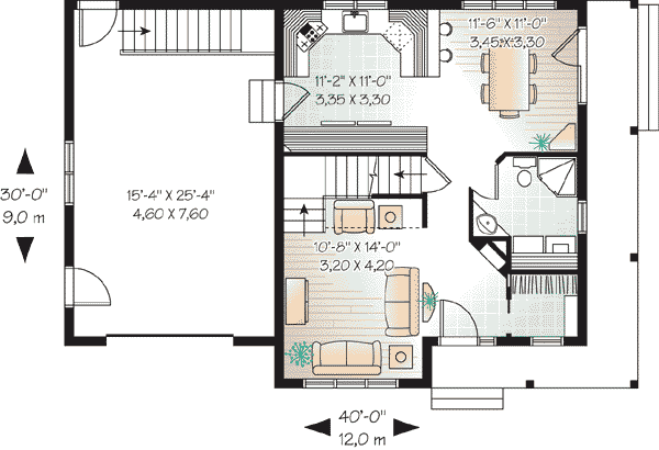 House Plan 65487 Level One